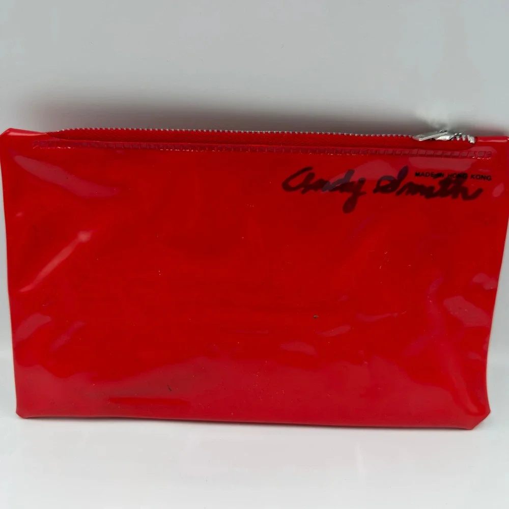 Vintage 1978 Garfield Odie Mine Red Vinyl Pencil Pouch Case Zippered Hong Kong
